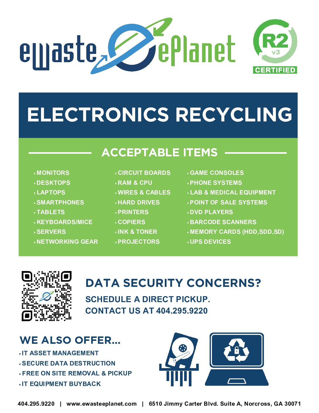 Recycling Services we offer Flyer Atlanta Georgia